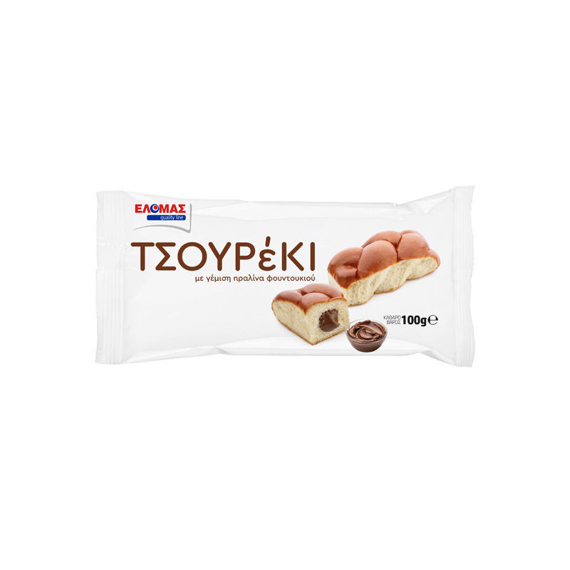 ΕΛΟΜΑΣ Τσουρέκι με γέμιση πραλίνα φουντουκιού 100g